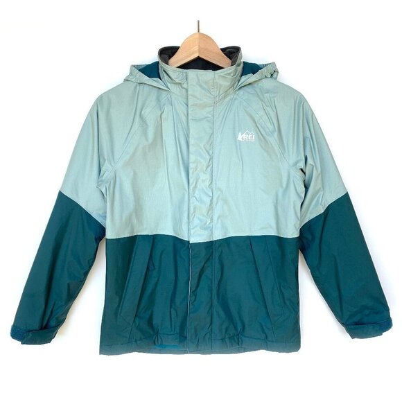 REI Co-Op Kids Insulated Rain Jacket Hooded Waterproof Windproof Warm Size M - Picture 4 of 16